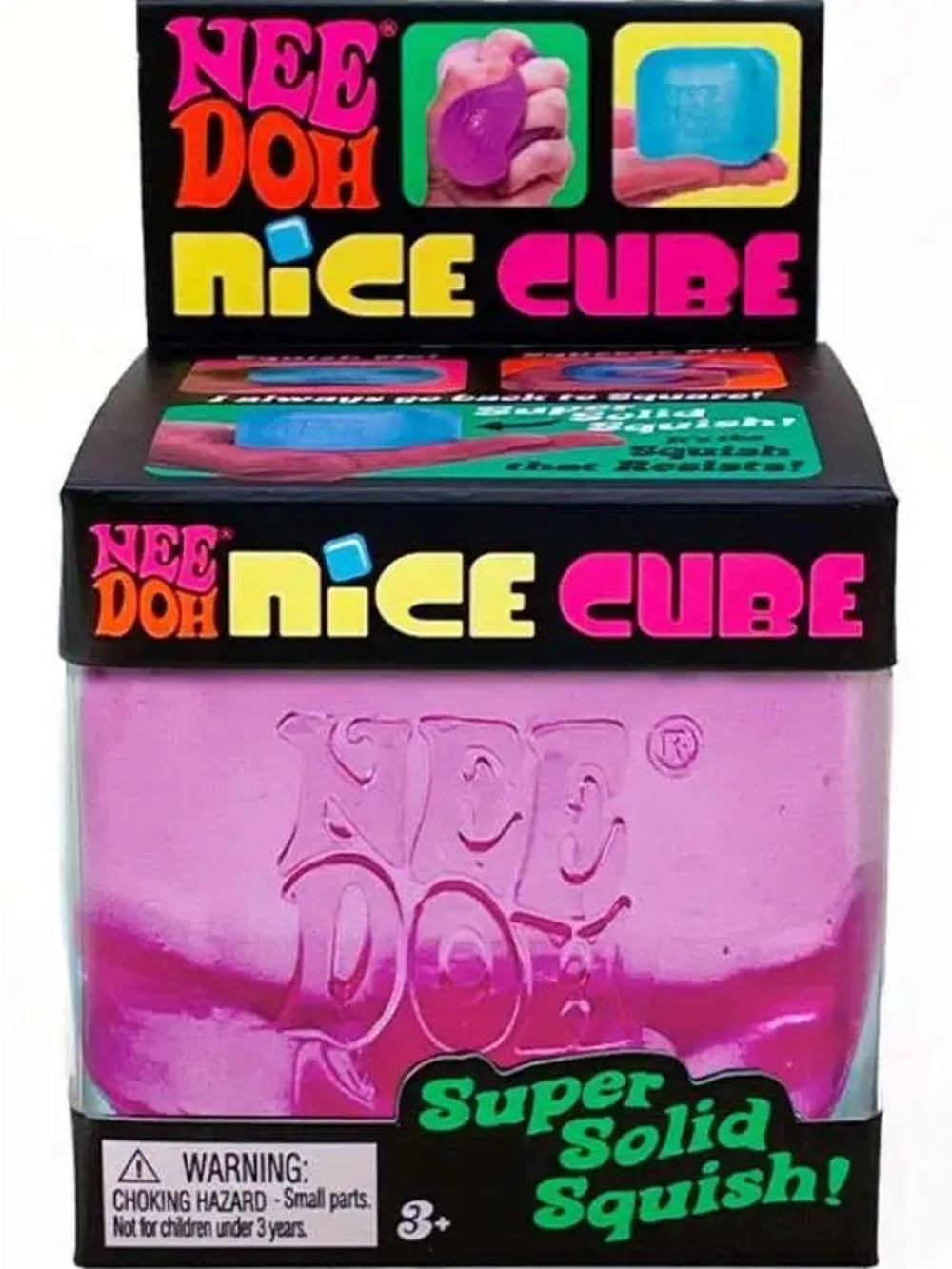 NeeDoh Nice Cube Schylling Super Solid Squish Pink - NIB